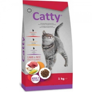 Catty Kuzu Etli Pirinçli Yetişkin Kedi Maması 1 Kg