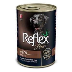 Lets Go Pet Shop - Reflex Plus Beef Dana Etli Konserve Yetişkin Köpek Maması 400 Gr