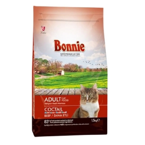 Bonnie Dana Etli Adult Kuru Kedi Maması 1,5 Kg