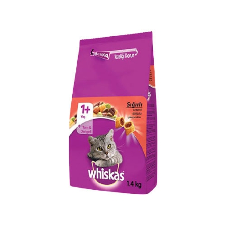 Whiskas Sığır Etli Yetişkin Kuru Kedi Maması 1,4 Kg